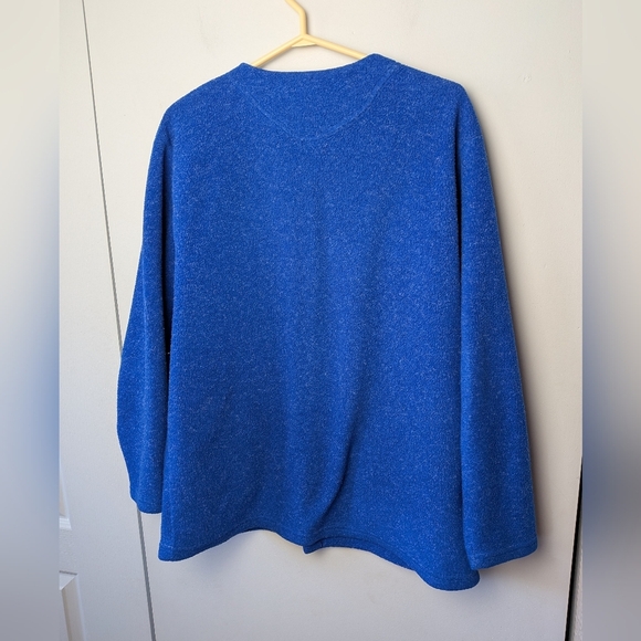 Vintage Women Sweater Size Large Blue Grand Mother Style Squirrel embroidery - Picture 6 of 8